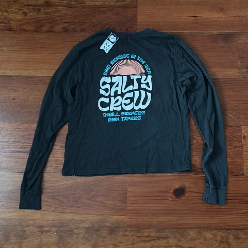 Salty Crew dark grey long sleeve size small